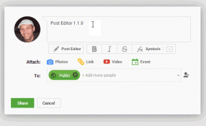 Post Editor for Google+